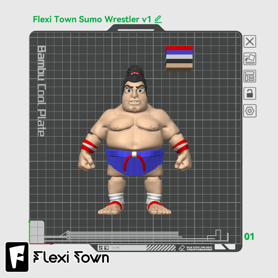 Flexi Print-in-Place Sumo Wrestlers