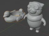 Pug with an inflatable duck-4