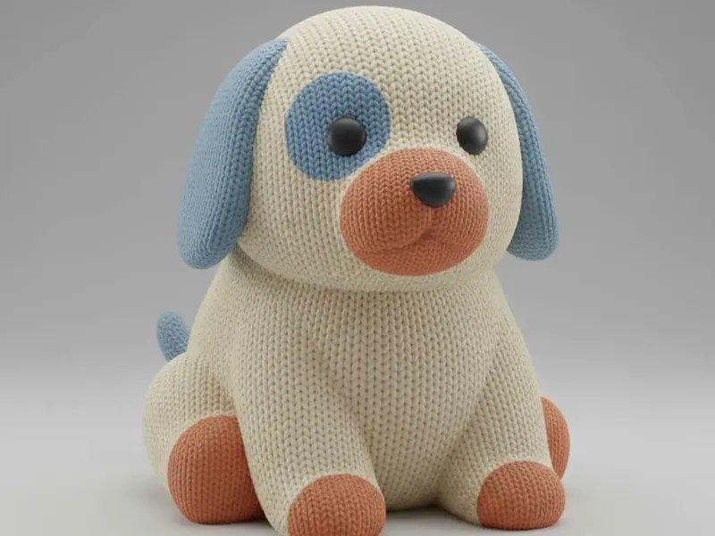 Knusse Gebreide Puppy Metgezel – Noah0x03