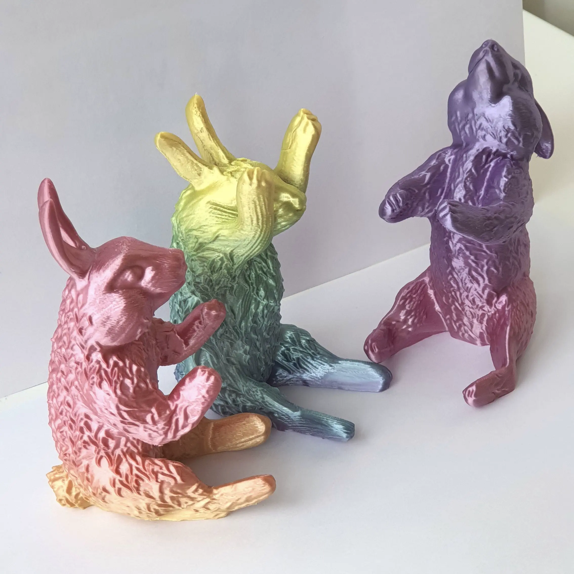 Easter rabbits eggs holder set