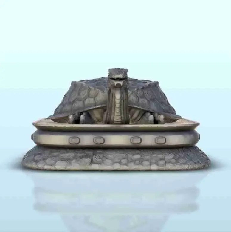 Statue of turtle on carved base 5 - Japan China Korea Vietna
