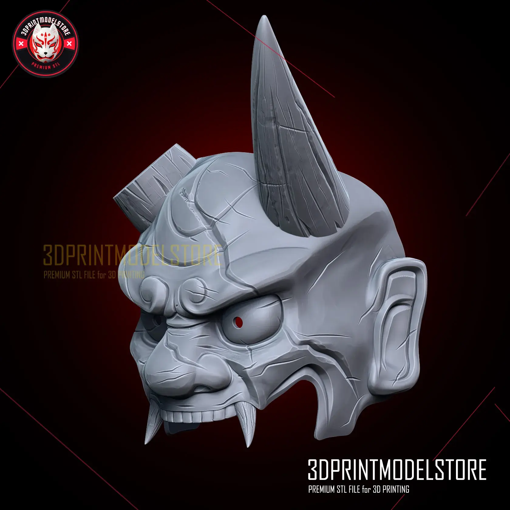 Street Fighter 6 Akuma Máscara - Oni Hannya Samurai Ghost Mask