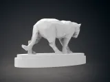 Low Poly Panther Statue-8