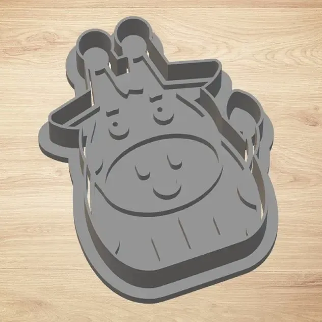 cookie cutter giraffe - cutter and stamp