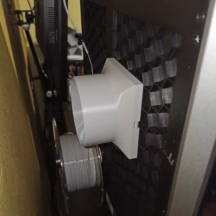 Creality K1 MAX exhaust with clip mount