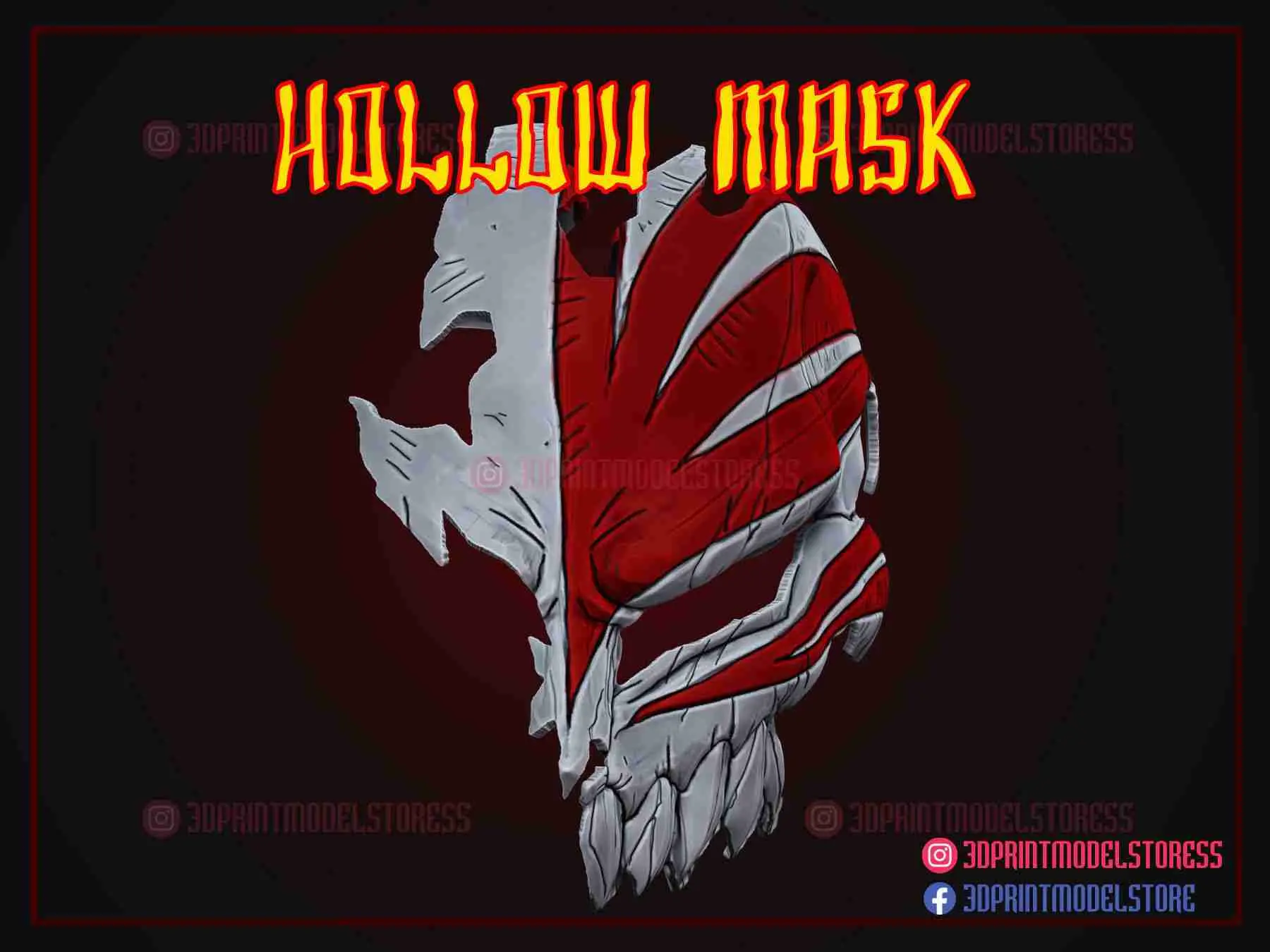 Hollow Mask - Máscara de Cosplay de Bleach Ichigo