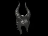 Gothic Horned Helmet – Dark Fantasy Armor-5
