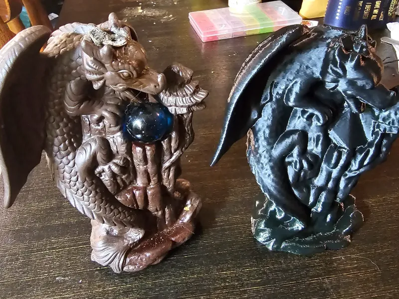 Statuia dragonului scanată