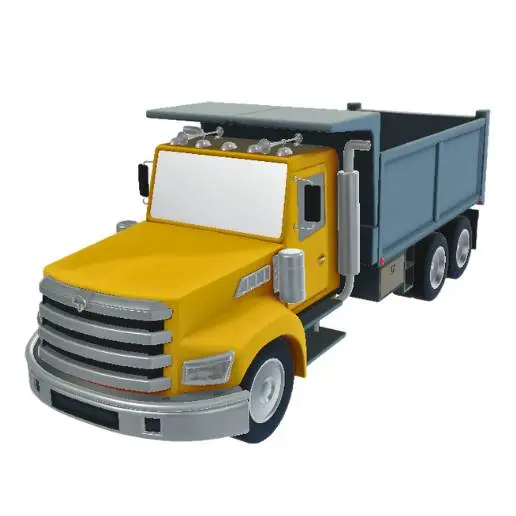 Heavy Duty Dump Truck Vehicle 3D Model STL Printable