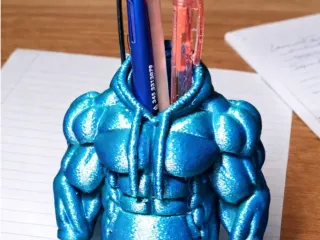 Muscular Hoodie Pen Holder