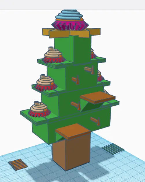 CHRISTMAS CUPCAKE STAND AND SWEET STASHER