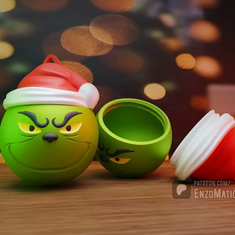 Christmas tree ball - ornament with secret gift cavity