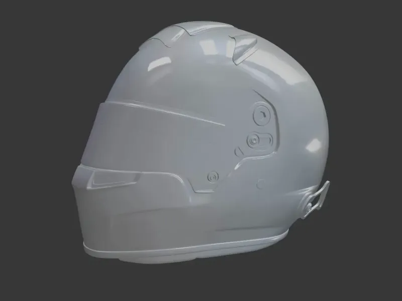 Bell HP7 Helmet 3D Model – Motorcycle Racing Replica