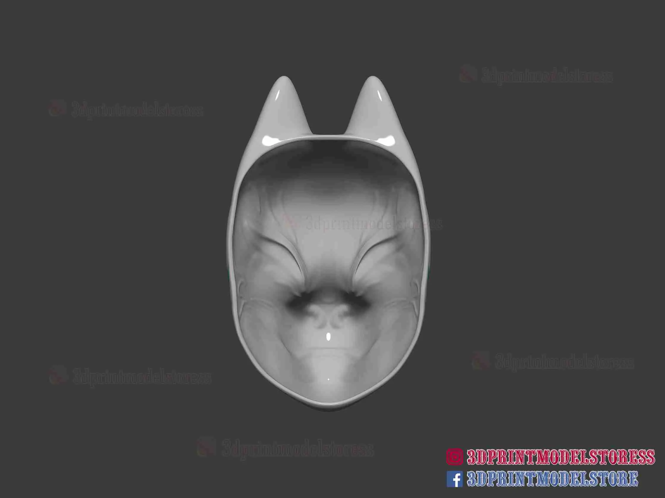 Maschera da volpe kitsune giapponese - Oni Samurai Cosplay