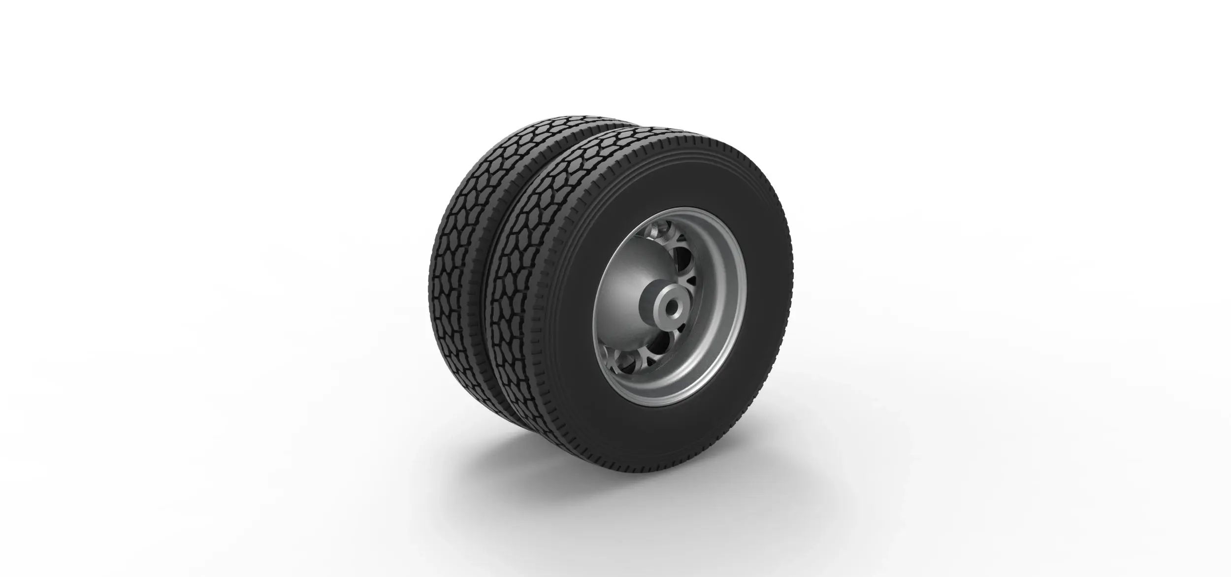 Rear custom wheel of semi truck V6 Scale 1:25