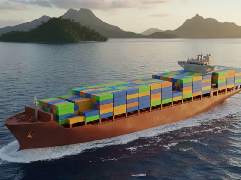 container ship / Containerschiff
