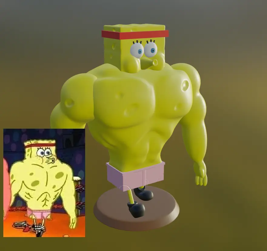 SPONGEBOB MUSCOLOSO - BOB ESPONJA MUSCULOSO