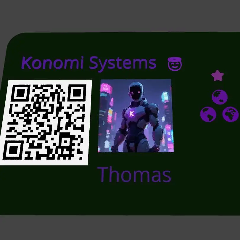 Konomi 3D-QR Business Card