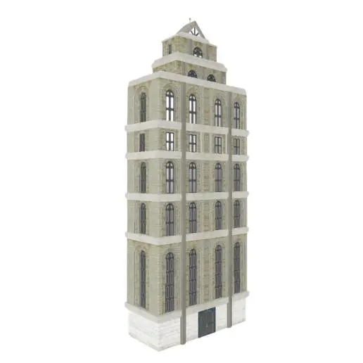 Classic Stone Skyscraper Building 3D Model STL Printable