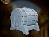 Tavern Beer Cask – DnD Tabletop Terrain (Presupported STL)-3
