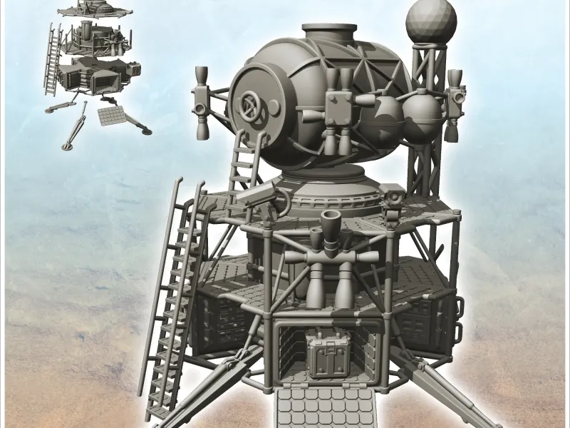 Exploración espacial sonda - Terreno Scifi Ciencia ficción SF