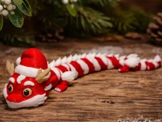 Candy Cane Flexi Dragon