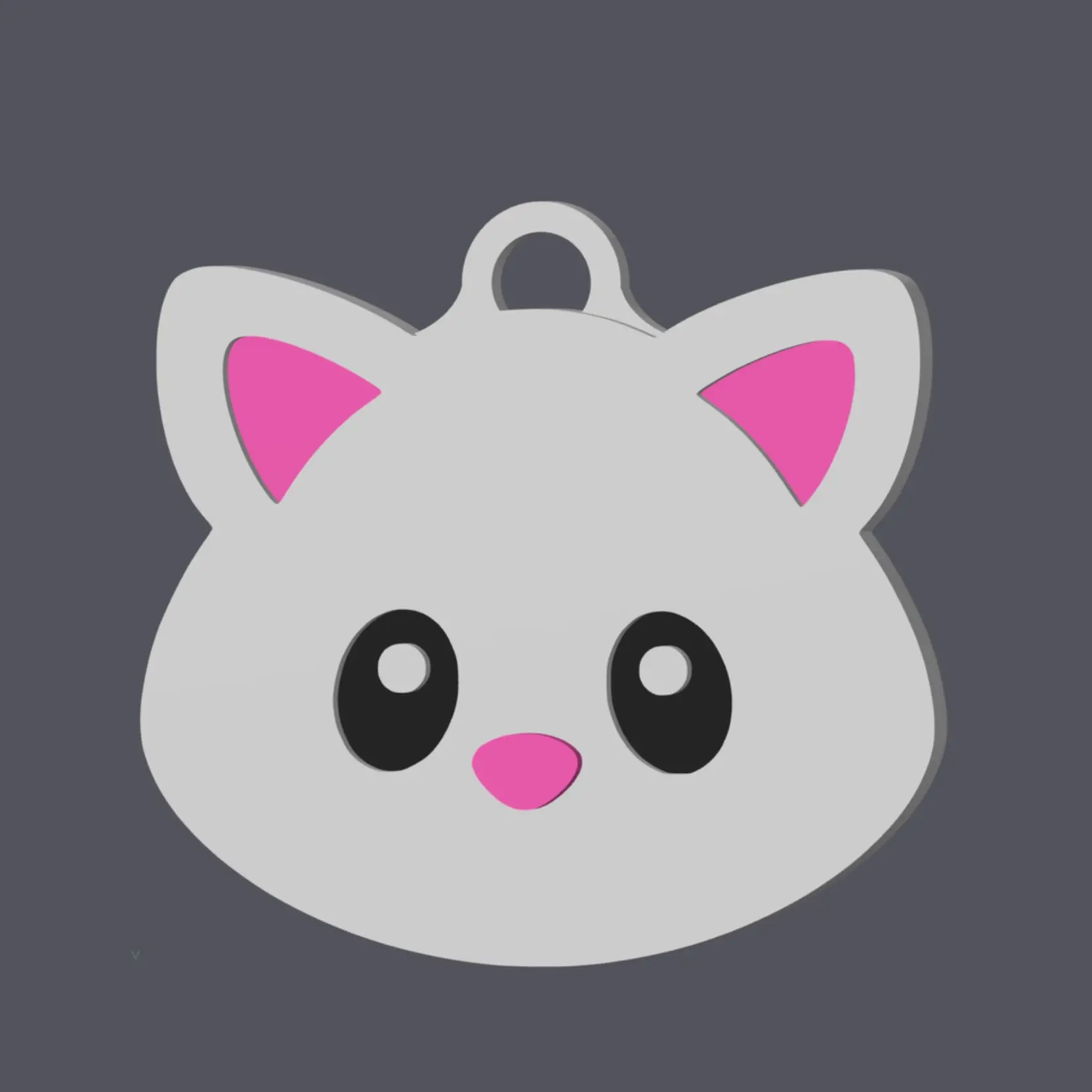 Kitten / Cat Head - Farm Animals - Keychain v2