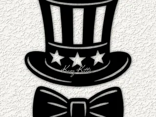usa hat bow wall art home decor