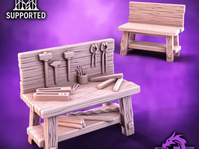 Tool Bench - Blacksmith Tabletop RPG Scatter Terrain