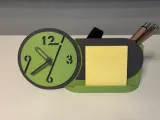Clock for the desk, with cell phone holder and pencil box-2