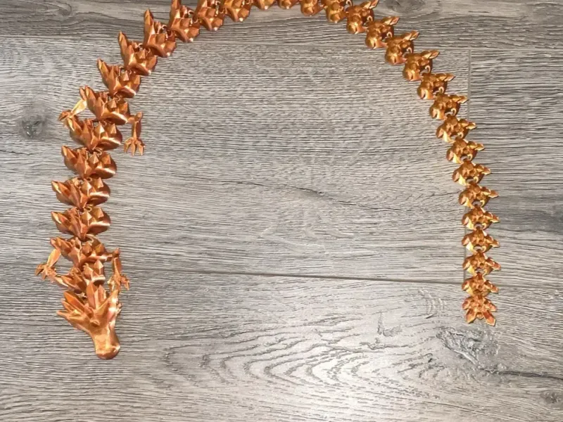 Articulated crystal dragon crystal