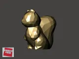Low-Poly 3D Model - Squirrel 低面數-松鼠-0