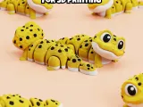 Cute leopard gecko STL File, Articulated Flexi Fidget Toy-1