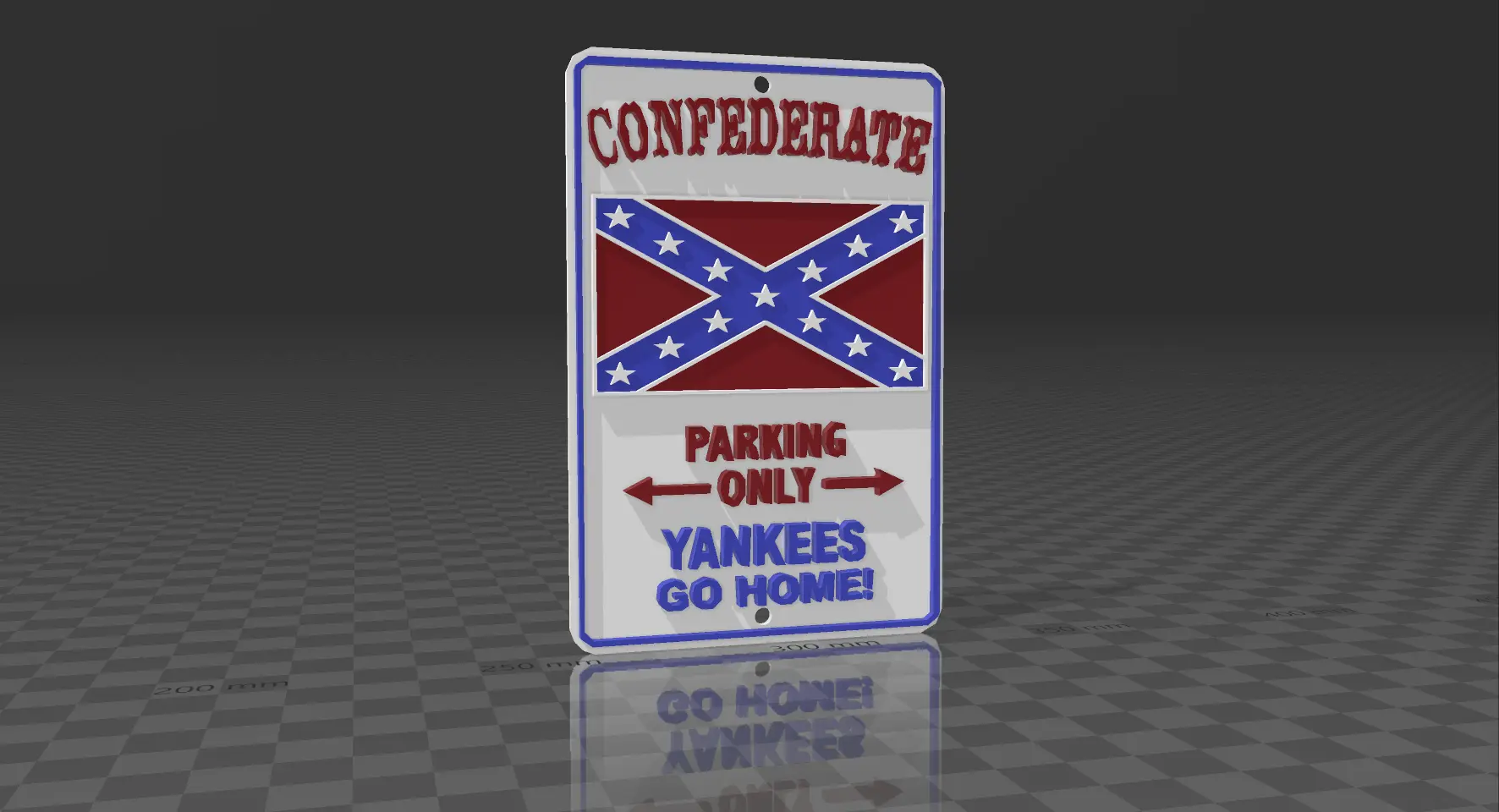 Confederate Parking Sign