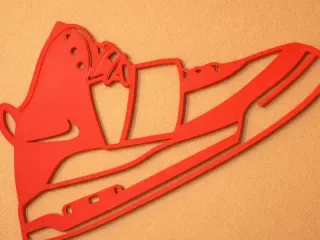 Nike Air Yeezy – Minimal Outline Wall Art