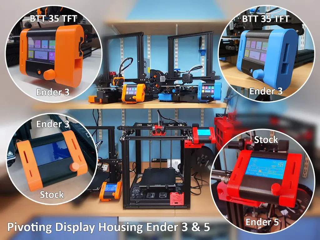 3D Printer Files | 3MF File | Pivoting Display for Ender 3 - Pro - V2 ...