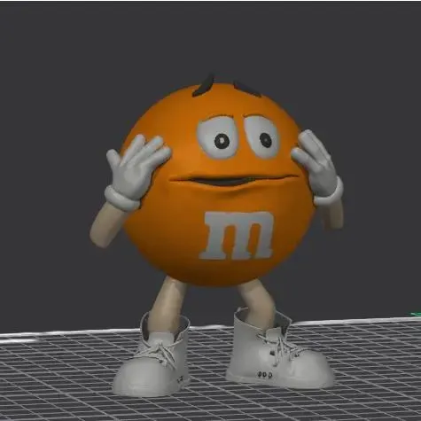 Orange M&M Character