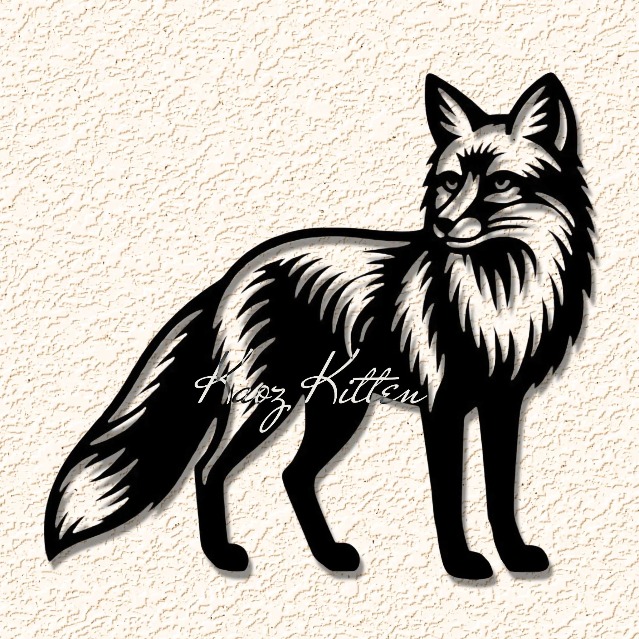 fox stare intimidation wall art home decor