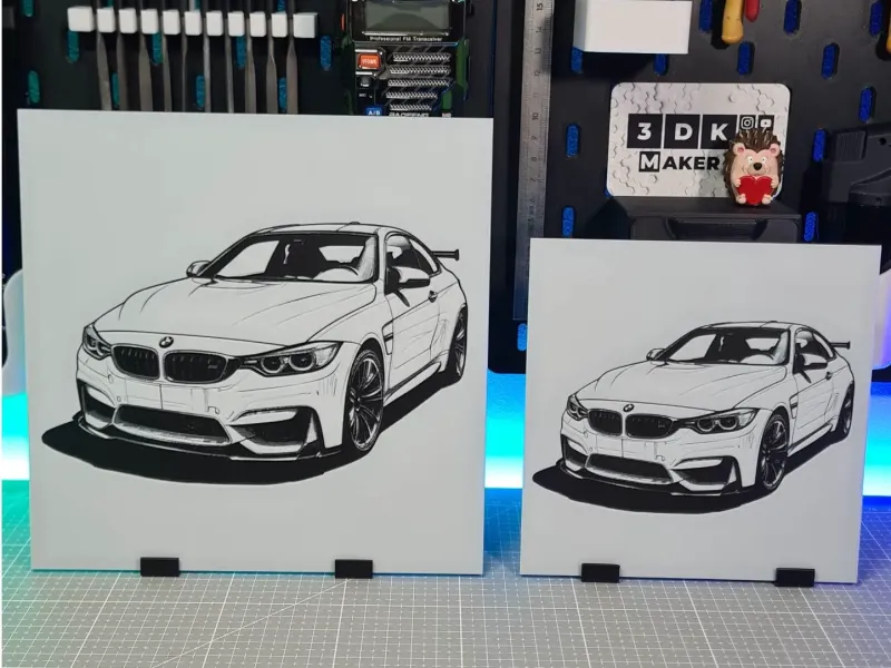 BMW M4 - Hueforge - 3 Cores