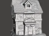 Christmas Village Smithy House with Openings for Lights-0