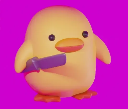 Chick with Knife / Pollito con Cuchillo