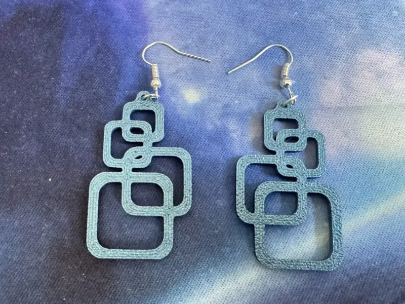 Multiple square earrings
