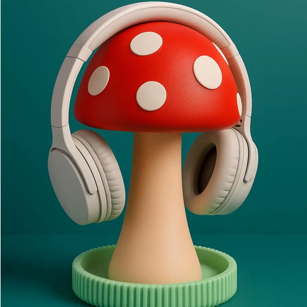 3D Printer Files | 3MF File | Soporte para Auriculares en forma de Hongo