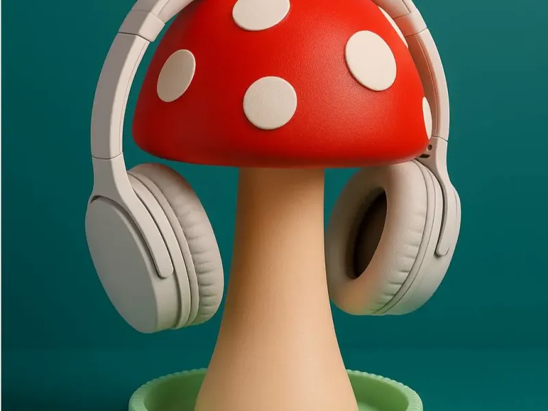 Soporte para Auriculares en forma de Hongo