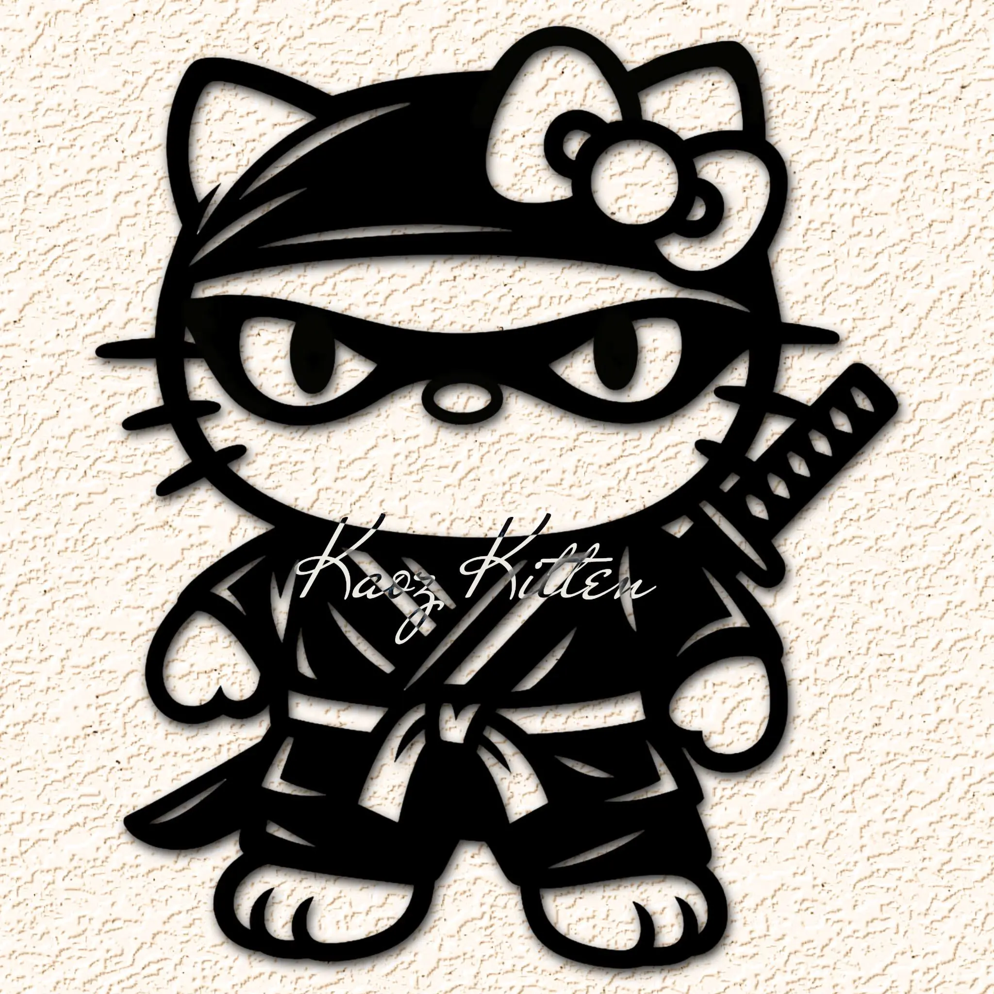 Hello Kitty Samura Ninja Wall Art Home Decor