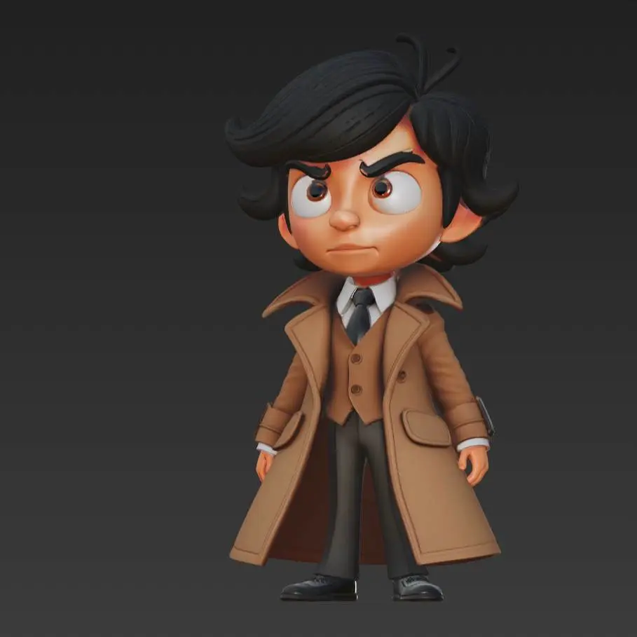 Sherlock 3d Computer Model Free Characters & Creatures STL Download - Sherlock Holmesby Generation3D