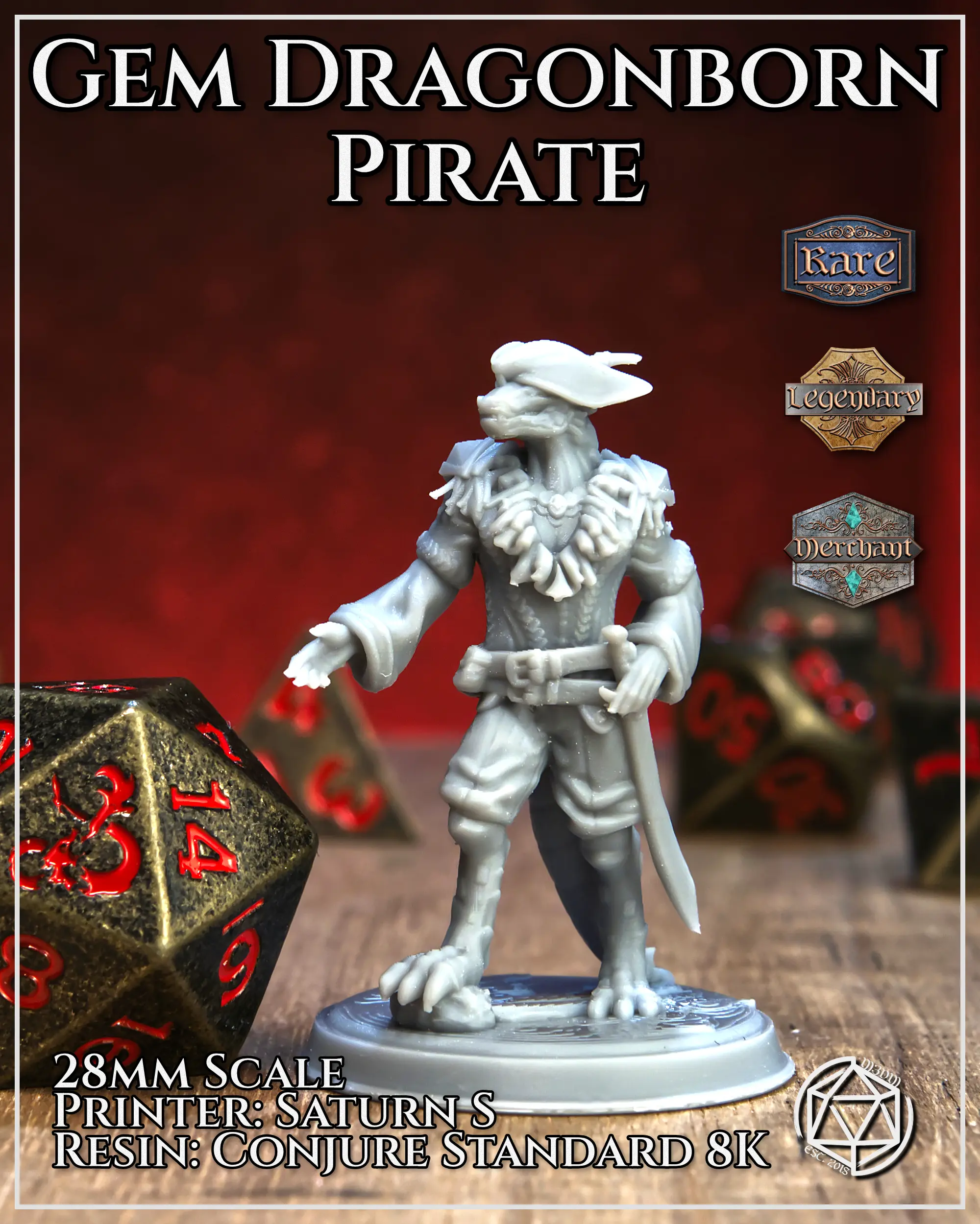 Gem Dragonborn Pirate