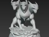 Savage Cerberus – Three Headed Hellhound Statue-1