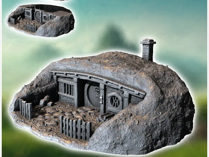 Casa Hobbit sotto terra con porta rotonda e camino (28)