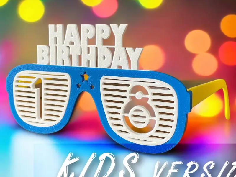 Lunettes de fête Joyeux Anniversaire (Version enfants)